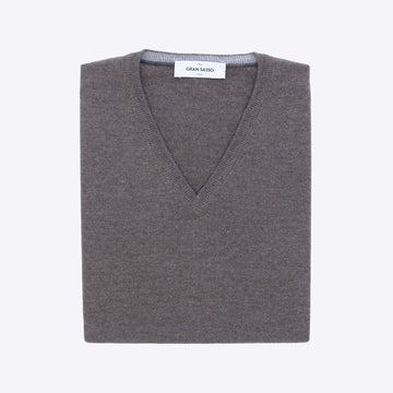Pull taupe merinos