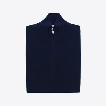 Pull donkerblauw zip