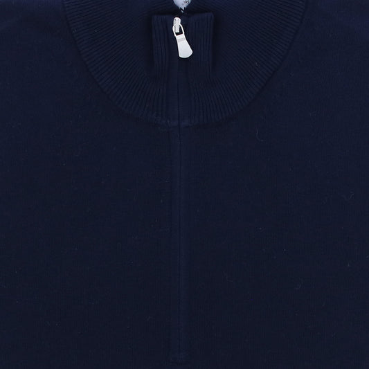 Pull donkerblauw zip