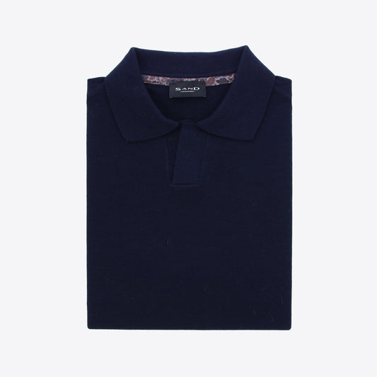 Polo donkerblauw merinos IP