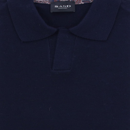 Polo donkerblauw merinos IP