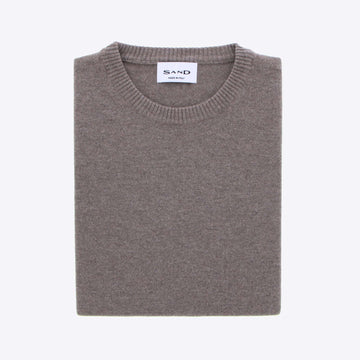Pull taupe lamswol IQ
