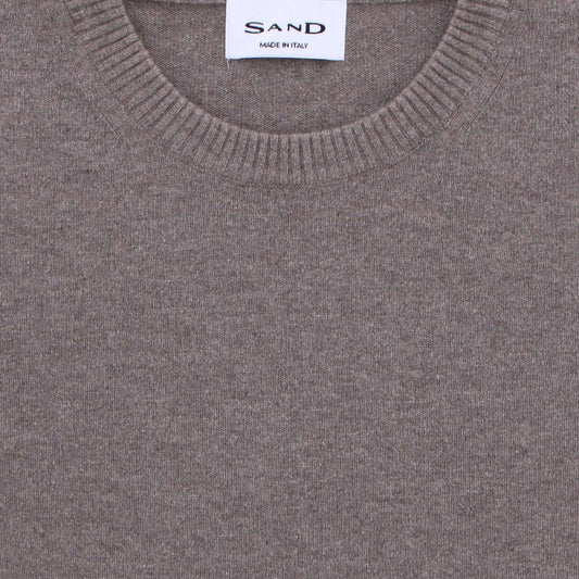 Pull taupe lamswol IQ