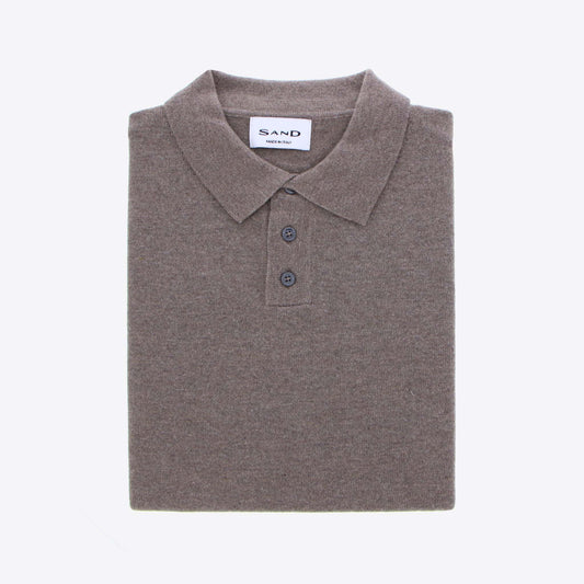 Polo taupe lamswol Polo