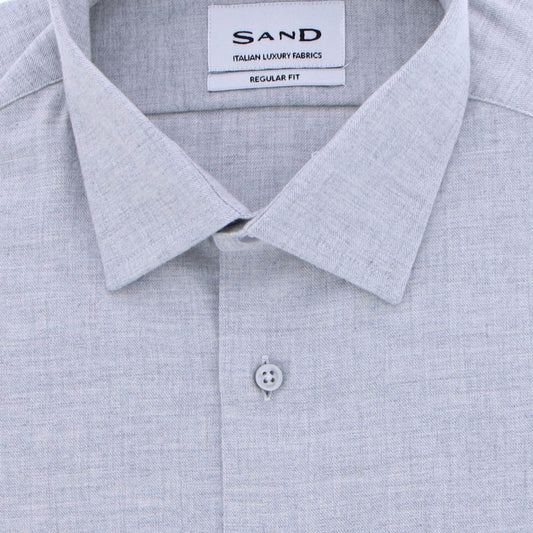 Hemd lichtgrijs flannel