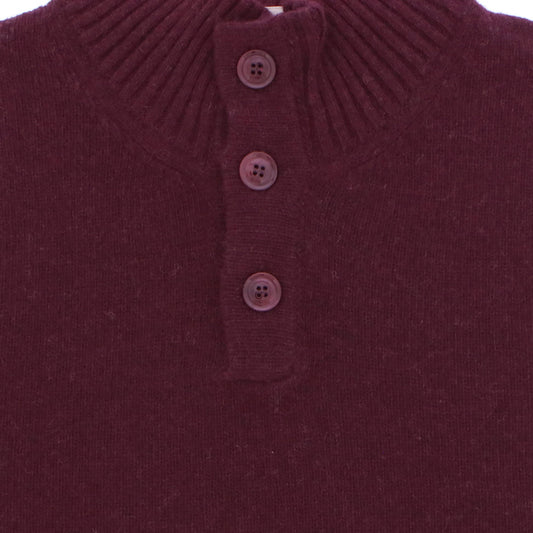 Pull bordeaux knopen