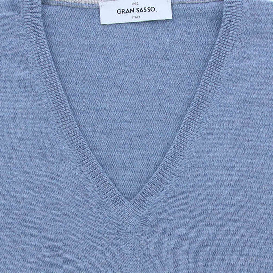 Pull lichtblauw merinos