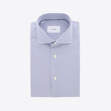 Hemd blauw streep regular fit