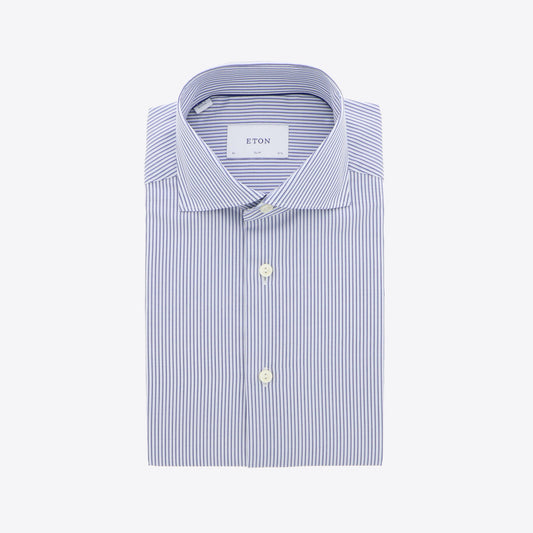 Hemd blauw streep regular fit
