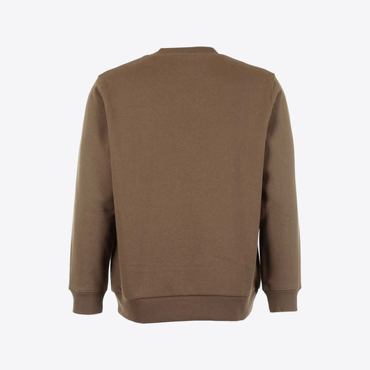 Sweater bruin  logo klein one point