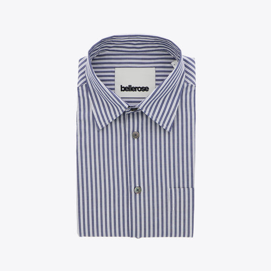 Hemd donkerblauw streep loose