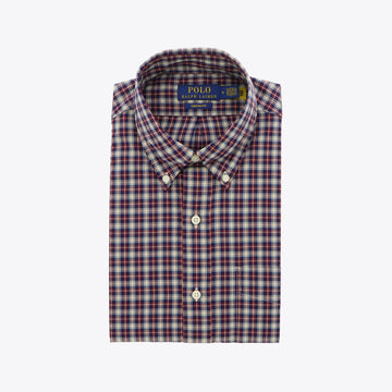 Hemd bordeaux ruitje