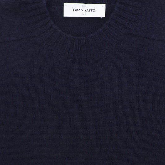 Pull donkerblauw lamswol