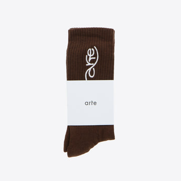 Sokken bruin  logo new arte