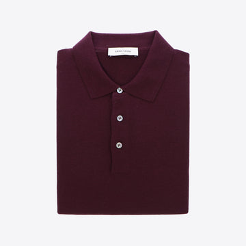 Polo bordeaux merinos