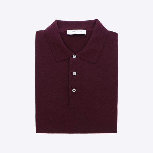 Polo bordeaux merinos