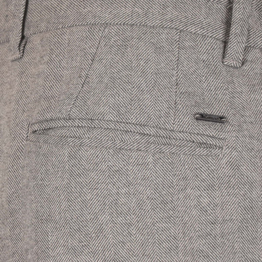 Broek greige chevron woollook