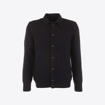 Cardigan zwart knopen kraag