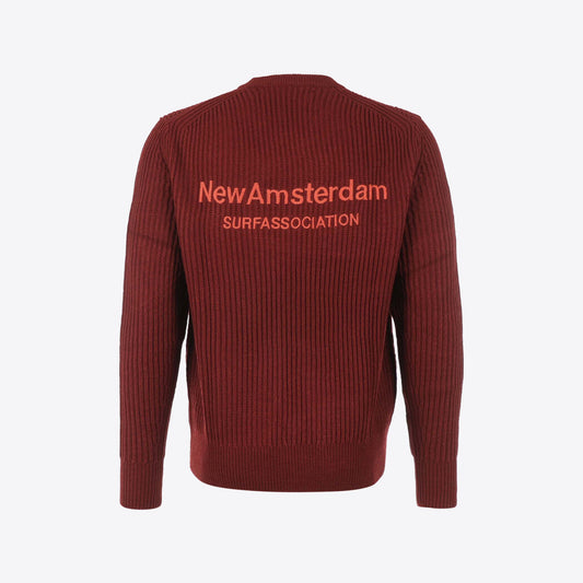 Pull bordeaux rib