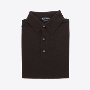 Polo bruin cashmere zijde