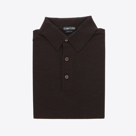 Polo bruin cashmere zijde