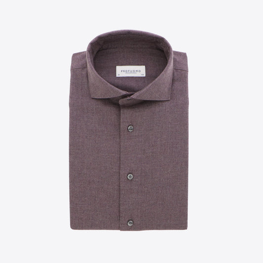 Hemd aubergine flannel