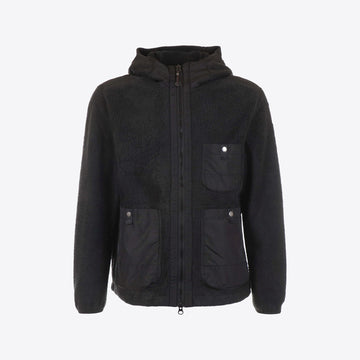 Cardigan zwart fleece kap