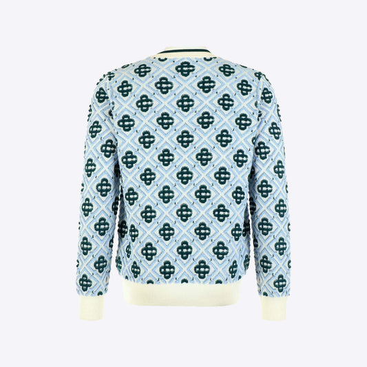 Pull blauw allover