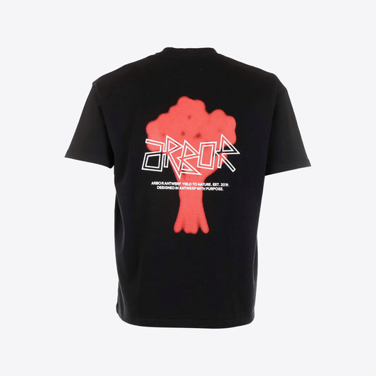 T-shirt zwart flower