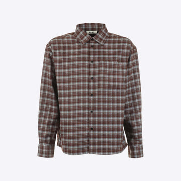 Hemd bruin  ruit Flannel
