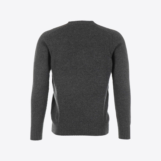 Pull donkergrijs lamswol
