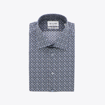 Hemd blauw print