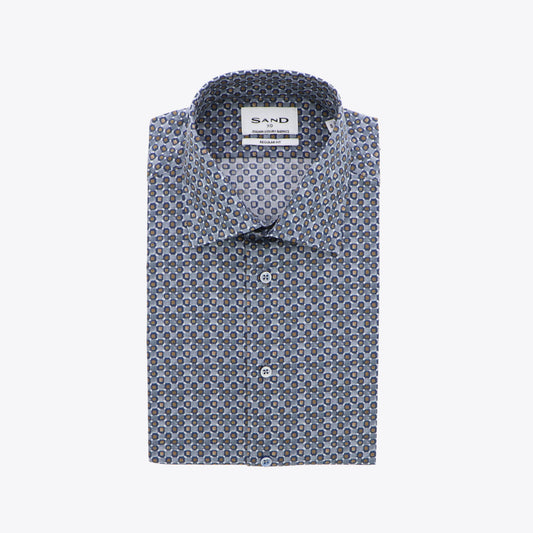 Hemd blauw print