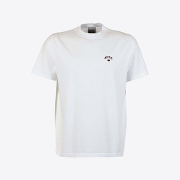 T-shirt wit hartje klein  heart