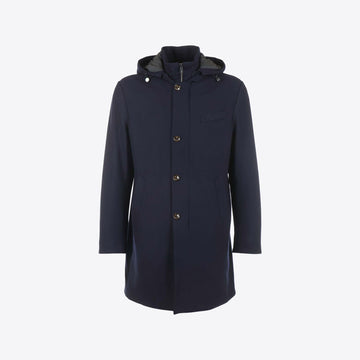 Overjas donkerblauw stormsystem