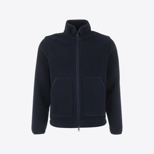 Cardigan donkerblauw fleece