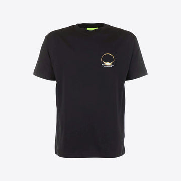 T-shirt zwart print rug