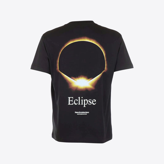 T-shirt zwart print rug