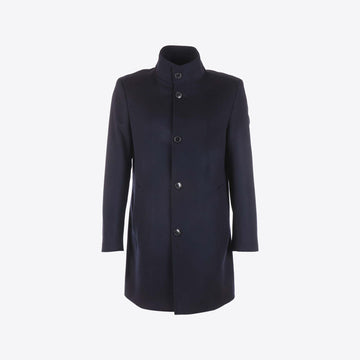 Overjas donkerblauw col mao