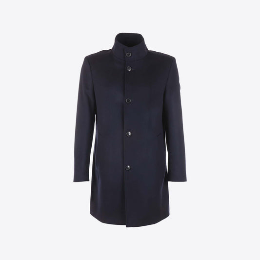 Overjas donkerblauw col mao