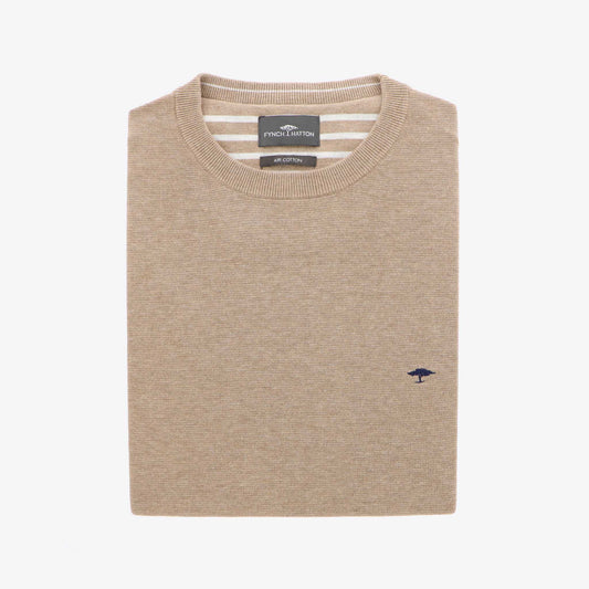 Pull beige katoen