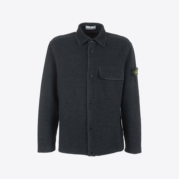 Hemd donkerblauw bouclee