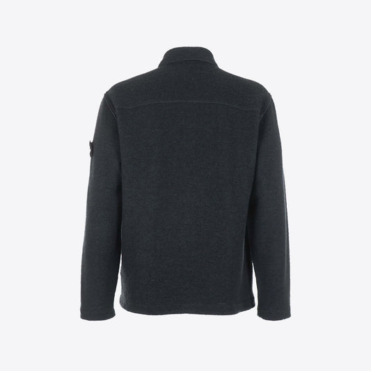 Hemd donkerblauw bouclee