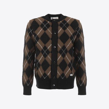 Cardigan bruin  ronde hals