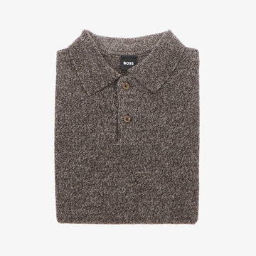Polo bruin  melange
