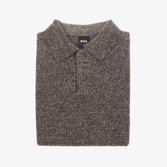 Polo bruin  melange