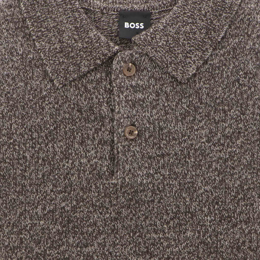 Polo bruin  melange