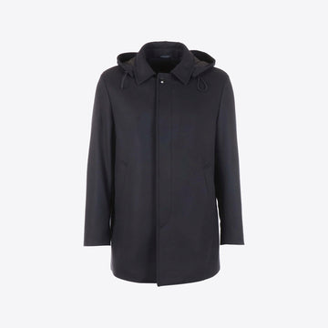 Jas donkerblauw wol