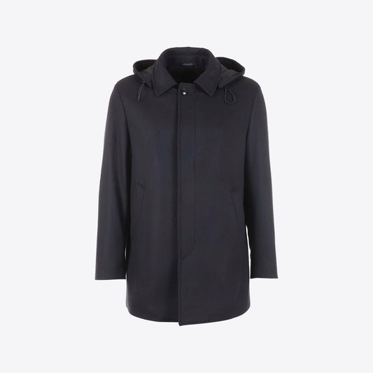 Jas donkerblauw wol