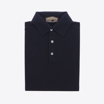 Polo donkerblauw royal merinos